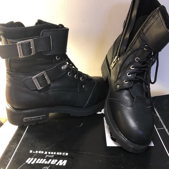 Altimate Leather Motorcycle Snowmobile Boot New York style Leather Size 12 Men’s - Picture 3 of 12